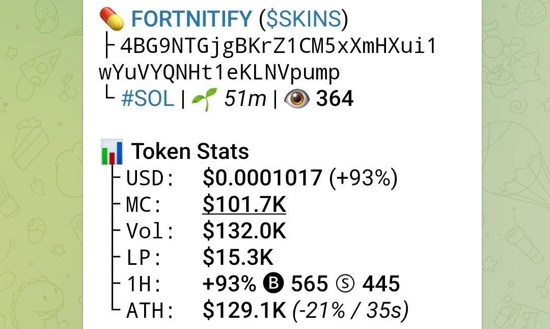 Solmaker0's tweet photo. 4BG9NTGjgBKrZ1CM5xXmHXui1wYuVYQNHt1eKLNVpump
$SKINS UP 2.8X https://t.co/vAqCxFI8dB