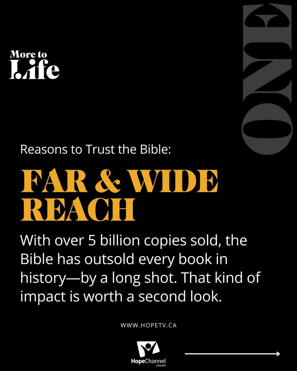 MoreToLife_CA's tweet photo. Can you really trust the Bible? 🤔
It’s a fair question—and one many of us ask at some point in our faith journey. In More to Life, we explore three compelling reasons the Bible stands apart from any other book in history. https://t.co/D4Uicltbow