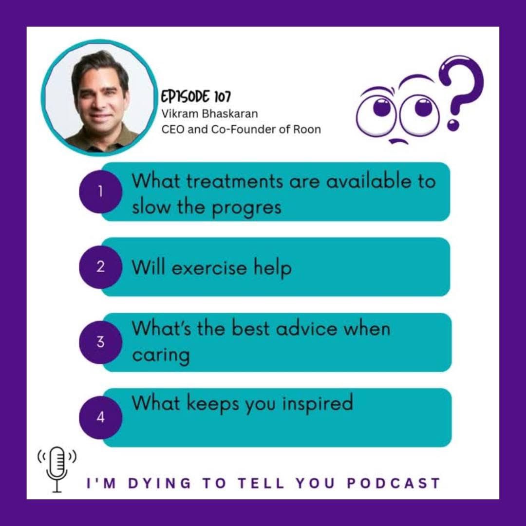 Vikram’s father’s ALS led him to create Roon, an app that puts top ALS specialists and others with ALS at your fingertips. This eps is about turning pain into purpose. 
💙✨ Listen: bit.ly/ListenOnAppleP… or bit.ly/ListenInOnSpot… 
Roon: roon.com/als/home
<a href="/iamalsorg/">I AM ALS</a>