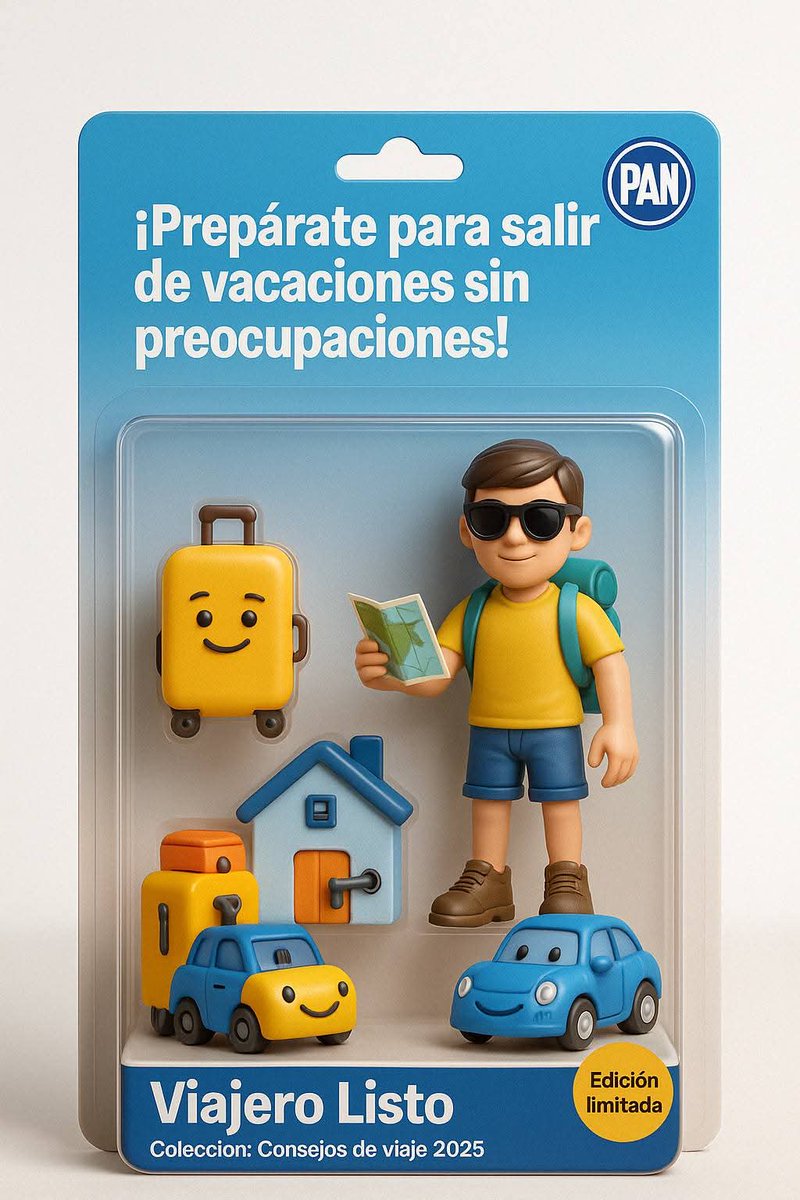 pansinaloa's tweet photo. ¡Prep��rate para salir de vacaciones sin preocupaciones!
🏠🚗🏖️⬅️
Tips rápidos para cuidar tu casa, tu carro y a ti.
¡Colecciónalos como figuras de acción!
#VacacionesSeguras #PANContigo #TipsDeViaje https://t.co/9GLIGlYWdu