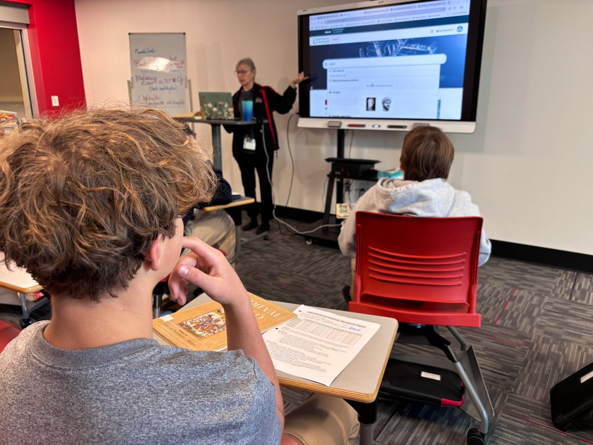 Grateful for our librarian, Mrs. Haber this week. She brought guidance, patience, and clarity to our students during every research session! 

#WoodwardWay