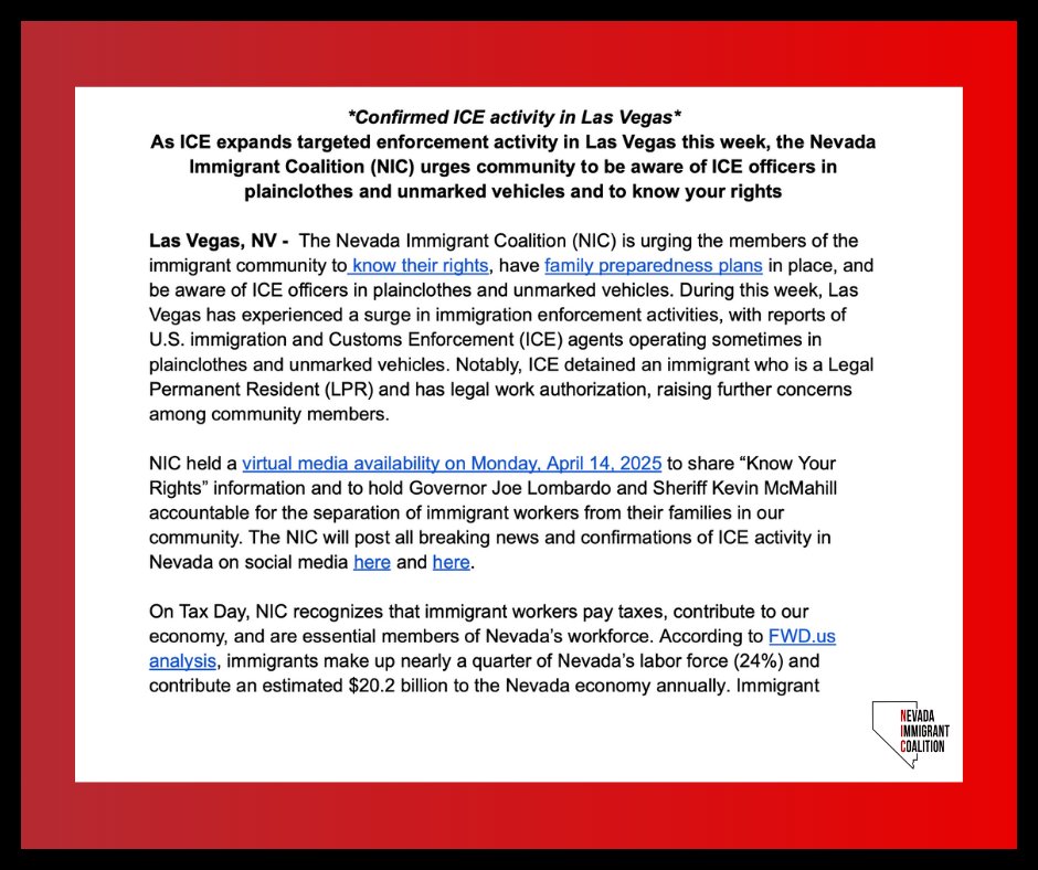 Nevada Immigrant Coalition tweet media