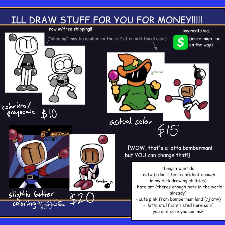 bruvmomente's tweet image. im finally taking comms after all this time