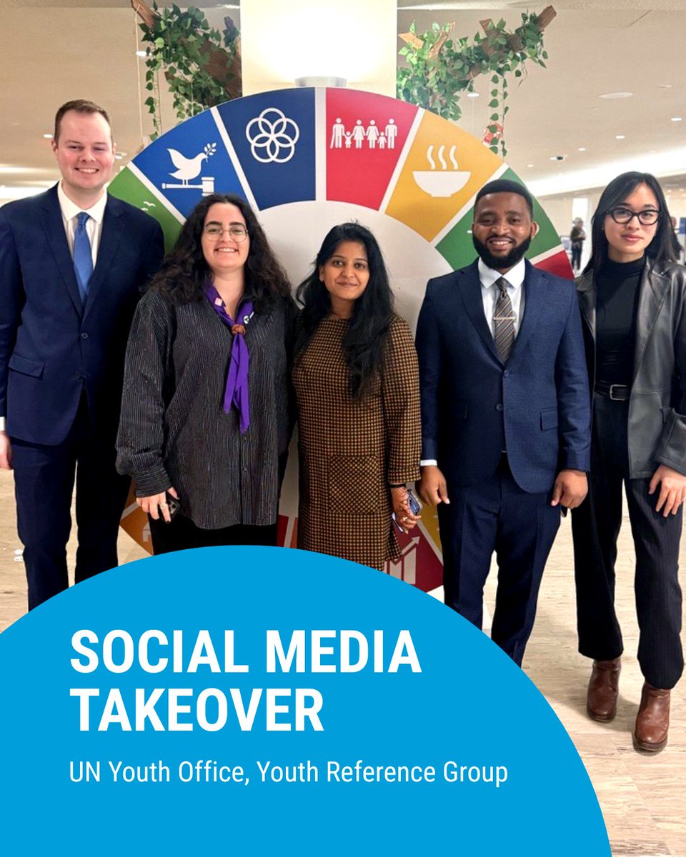 Youth Takeover Alert! 🚨 In the lead-up to 
#ECOSOCYouthForum, young leaders from our Youth Reference Group will be taking over our channels!

Follow along for fresh perspectives and honest reflections from youth helping shape the work of the UN Youth Office.
#YouthLead