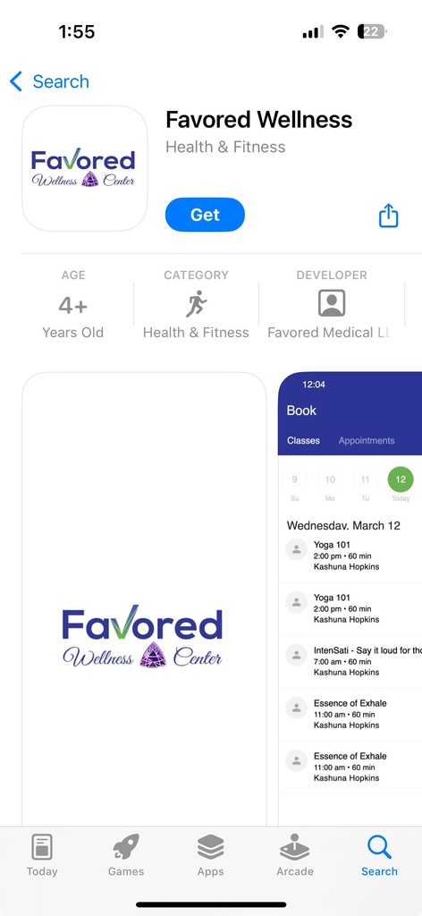 FavoredMedical's tweet photo. Download our app today to seamlessly participate in any of our pop-up events! It works on all smartphone devices for your convenience. Whether you're interested in yoga, group therapy, or a unique gathering, we've got you covered.⁠ Favored Wellness a MINDBODY APP https://t.co/PCx0eHTjjl