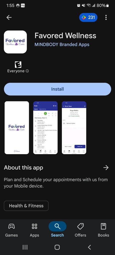 FavoredMedical's tweet photo. Download our app today to seamlessly participate in any of our pop-up events! It works on all smartphone devices for your convenience. Whether you're interested in yoga, group therapy, or a unique gathering, we've got you covered.⁠ Favored Wellness a MINDBODY APP https://t.co/PCx0eHTjjl