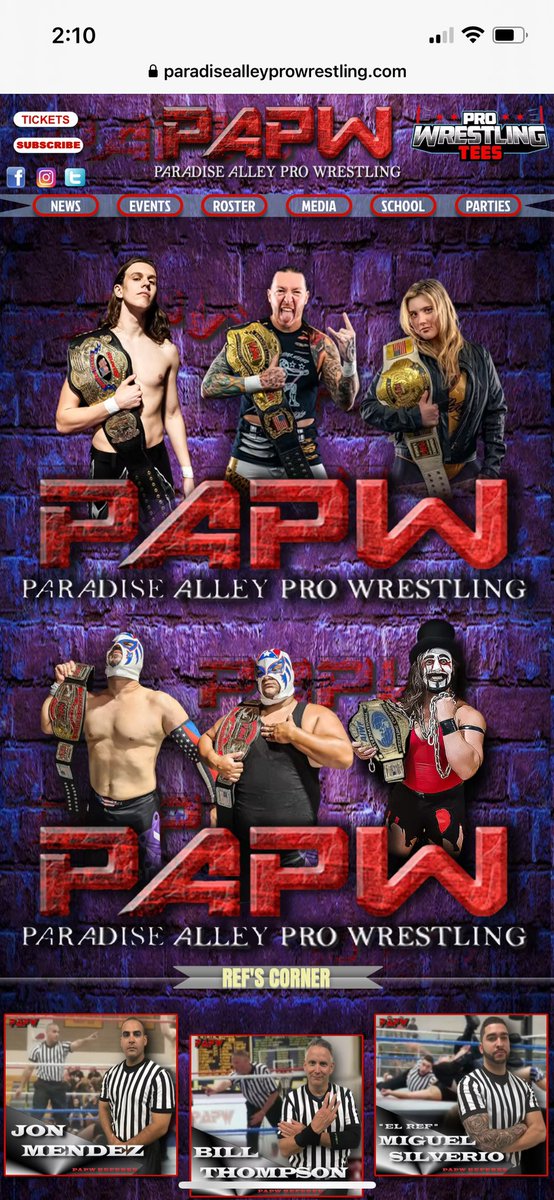 “Paradise Alley” Pro Wrestling <a href="/Official_PAPW/">Paradise Alley Pro Wrestling</a> <a href="/papwalleyfights/">PAPW Alley Fights</a> #WrestlingCommunity <a href="/OfficialPWI/">PWI (Pro Wrestling Illustrated)</a>