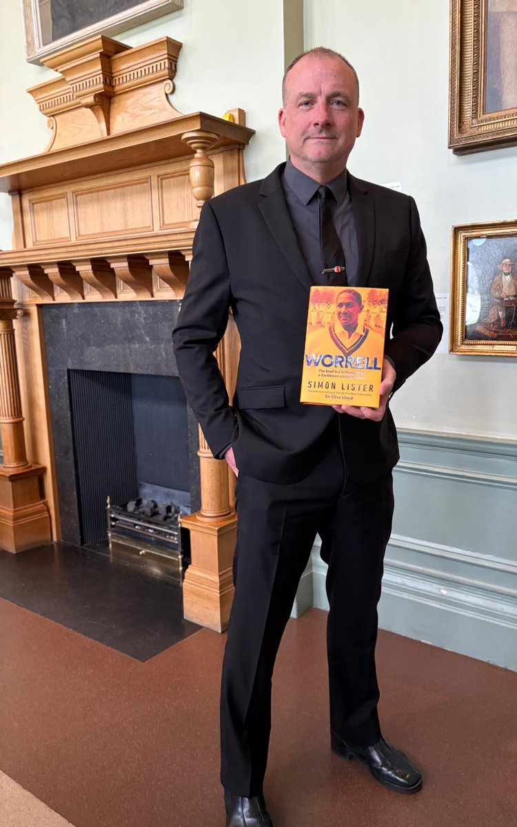 Joy unconfined in the Long Room at Lord's <a href="/HomeOfCricket/">Lord's Cricket Ground</a> as Frankie #Worrell biog scoops the coveted <a href="/MCCOfficial/">Marylebone Cricket Club</a> <a href="/CricketSociety/">The Cricket Society</a> Book of the Year Award. #everlastingcaptain