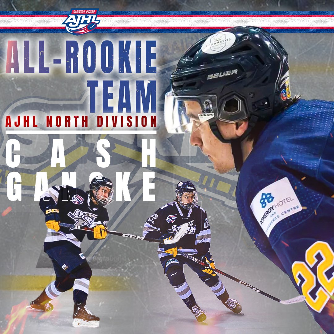 Congratulations to 06-born Defenseman Cash Ganske on being selected for the AJHL's All-Rookie North Division Team! On top of collecting 2 goals and 16 points in 52 games, Cash and the Storm are in the AJHL finals with the Calgary Canucks starting on Friday.🔥
#Achieveyourvision