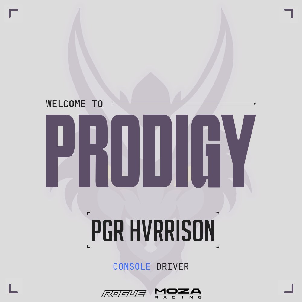 Prodigy Racing (@prodigyracing_) on Twitter photo Signing🚨📣
▪️Harrison is the latest on Console to join PGR coming from Eversio
▪️The former WOR T1 driver has a lot of experience and looks to push past his limits with us on F1 25 
▪️He also looks to transfer to the PC Team late this summer 🔥
Welcome @Harrison_hxlmes 🇬🇧💜 Signing🚨📣
▪️Harrison is the latest on Console to join PGR coming from Eversio
▪️The former WOR T1 driver has a lot of experience and looks to push past his limits with us on F1 25 
▪️He also looks to transfer to the PC Team late this summer 🔥
Welcome @Harrison_hxlmes 🇬🇧💜