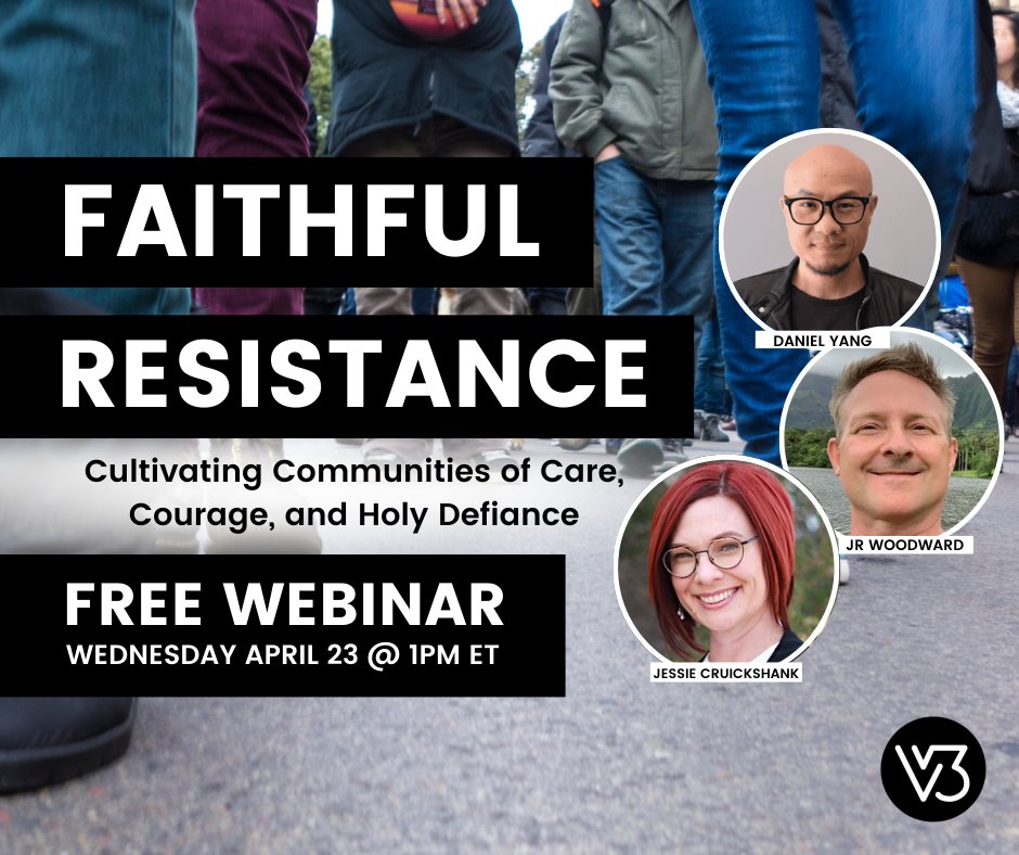 How are you responding to our current moment? Evil stirs up fear and pushes us into enemy mode. 

But we are called to be of a different spirit and resist the workings of the enemy.

<a href="/koobxwm/">Daniel Yang</a> from <a href="/WorldRelief/">World Relief</a>,<a href="/dreamawakener/">JR Woodward ن ✍️</a>  and I invite you to join us.

bit.ly/V3faithfulresi…