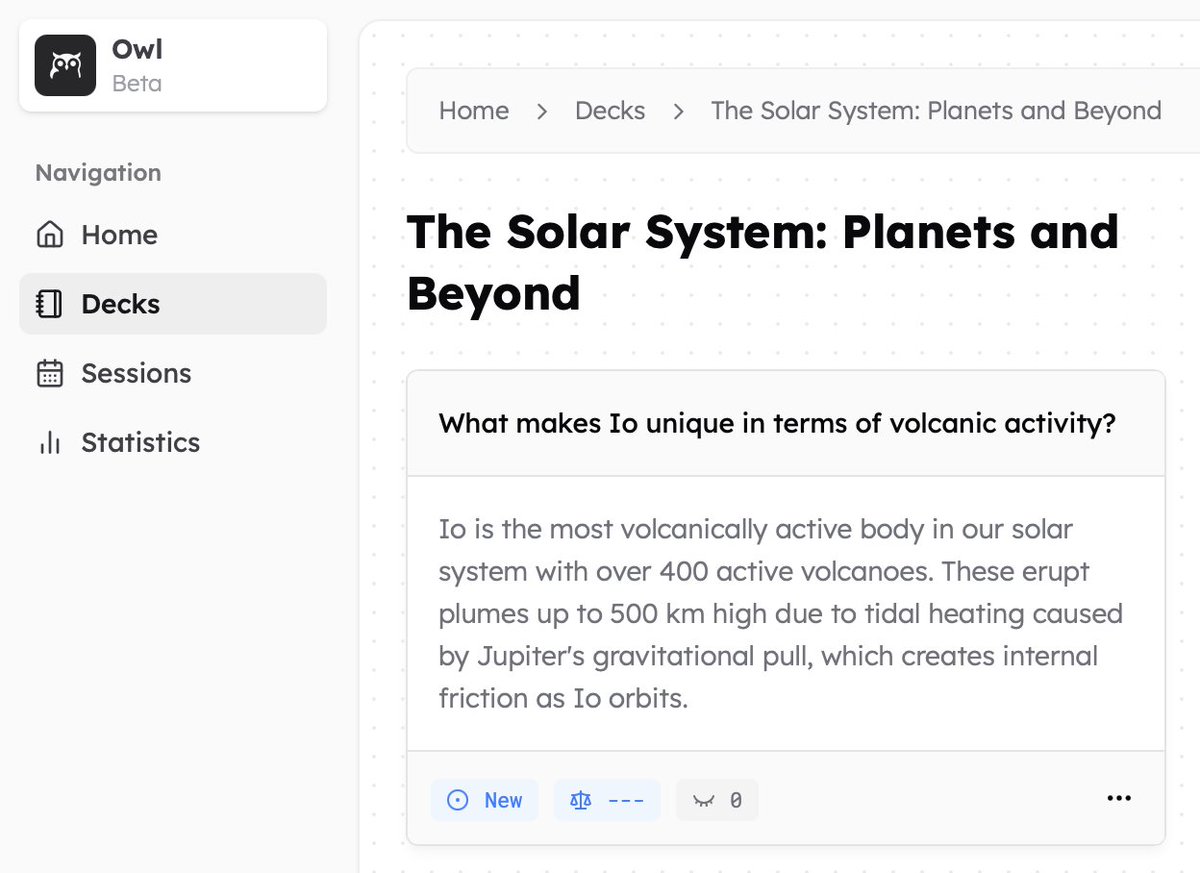 Claude Desktop's MCP setup is some pretty disappointing UX but the functionality is just... *chef's kiss* 

Coming soon to an owl.cards near you, my new favorite way to learn things 🧑‍🍳🚀