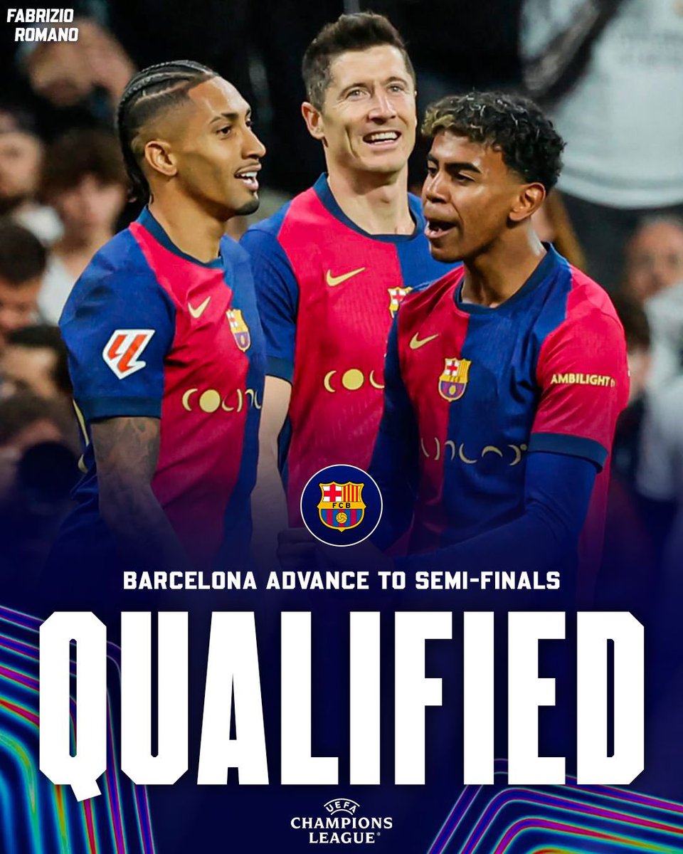 🚨 OFFICIAL: Barcelona are in UCL semi finals!