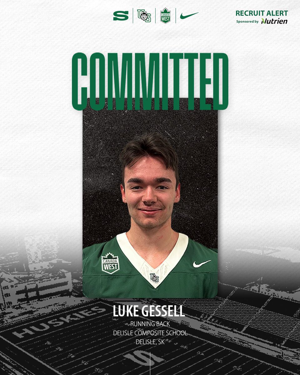Huskie Football is excited to welcome Luke Gessell to the Pack for the 2025 season! 🐺

Luke joins us from St. Delisle as a member of the Delisle Rebels. 

@nutrienltd is hiring, apply today!

#HuskiePride | #PowerofthePack