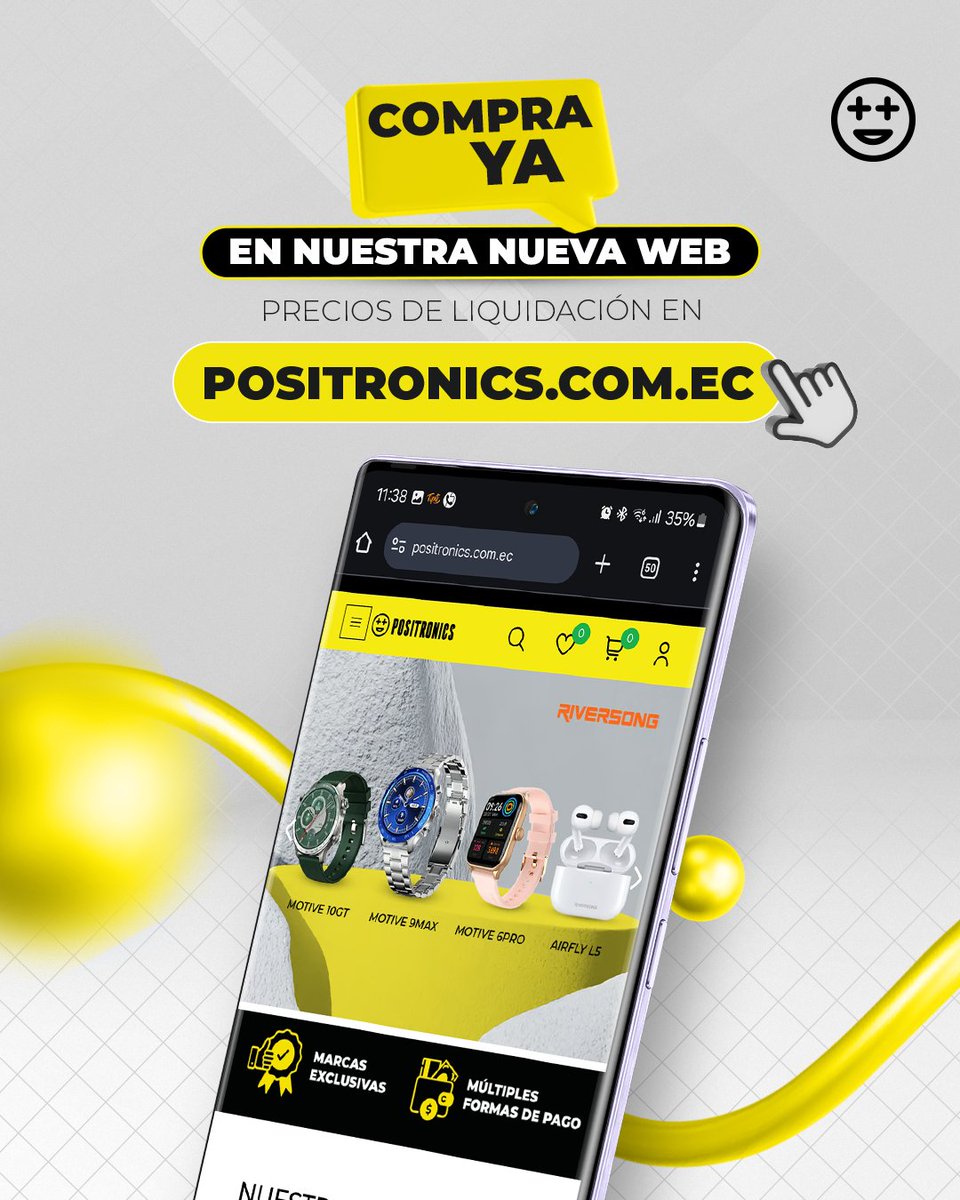 PositronicsEc's tweet photo. ¡PRECIOS DE LOCURA EN NUESTRA NUEVA WEB! 🔥 
Smartphones con DESCUENTOS IRRESISTIBLES. 
¡COMPRA YA en https://t.co/32ftPwHh7S y llévate tecnología de punta por menos! 📱✨ 

#OfertasExclusivas #PreciosDeInfarto #Web #VentasOnline https://t.co/nBV7nvqcXf