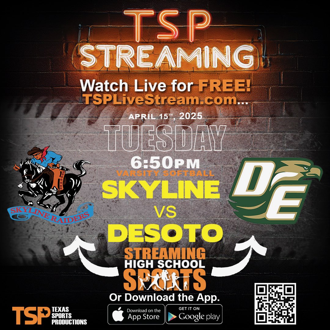 Tune in. <a href="/SkylineAthDept/">Skyline HS Athletics</a> <a href="/Skyline_Raiders/">Skyline High School</a> <a href="/dallasathletics/">Dallas ISD Athletics</a> 🥎