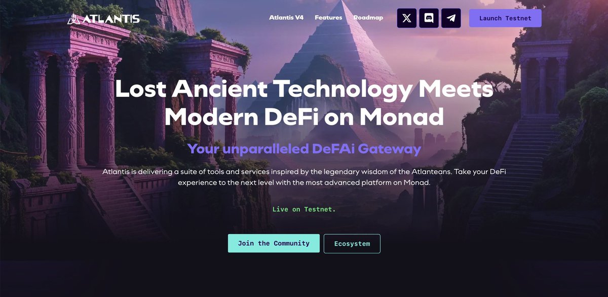 Something new cooking for those digging in the trenches before the noise hits. <a href="/atlantisdex_xyz/">Atlantis</a>, the first V4 DEX on <a href="/monad_xyz/">Monad</a>  is showing early EXECUTION during testnet, rolling out cross-version Aggregation (V2-V4). 👇 Why this early signal matters: