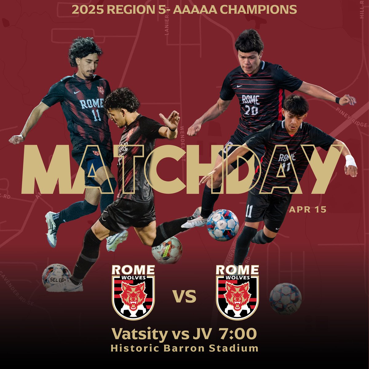RCSWolvesSoccer's tweet photo. MATCHDAY!
🆚 HS Boys Varsity vs HS Boys JV
⏰ 7:00
🏟️ Barron Stadium
Come out and support our Wolves!
Vamos Lobos!
🔴⚫️🐺
#romewolves #likeawolf #romehs #wolves #romega #hssoccer #soccer #futbol https://t.co/LL1JL4KWI6