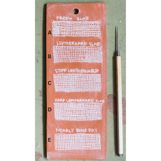 Understanding timing &amp; moisture levels are key to creating sharp drawn lines in clay. Margaret Kinkeade shows how line quality changes from a fresh slab (A) to nearly bone-dry clay (E) in “Inspiration Rooted in Heirlooms” from our M/A 2023 issue. Read here:tinyurl.com/ysvkutzv