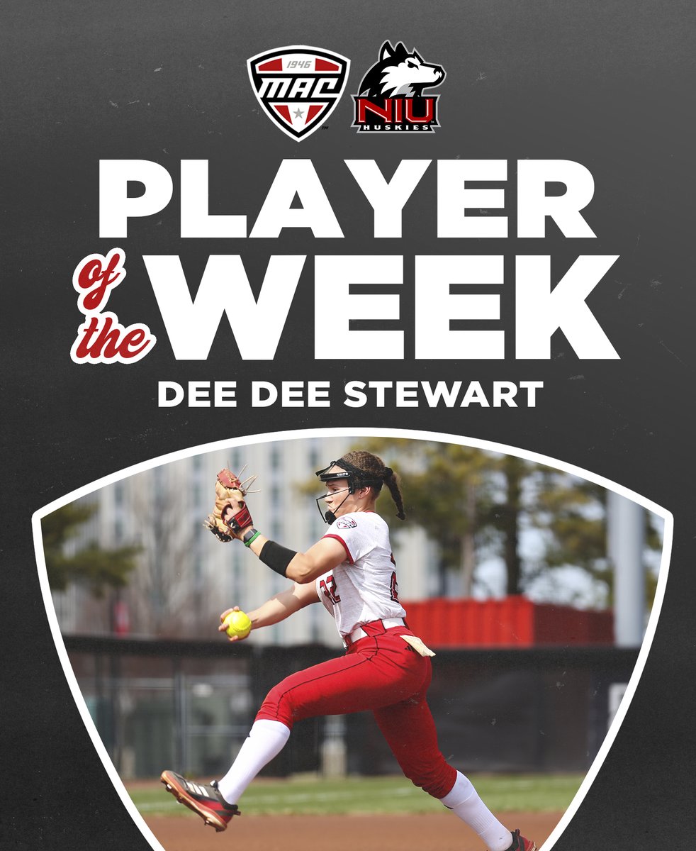 NIU Softball (@niusoftball) on Twitter photo Congratulations to <a href="/DeeDeeStew24/">Danielle Stewart</a> on being named MAC Player of the Week!
Stewart went .700 last week with 7 hits, and 4 RBIs
Catch NIU Softball in action as they host Bradley on April 16 at the Bell
📰tinyurl.com/52w3nmsa Congratulations to <a href="/DeeDeeStew24/">Danielle Stewart</a> on being named MAC Player of the Week!
Stewart went .700 last week with 7 hits, and 4 RBIs
Catch NIU Softball in action as they host Bradley on April 16 at the Bell
📰tinyurl.com/52w3nmsa