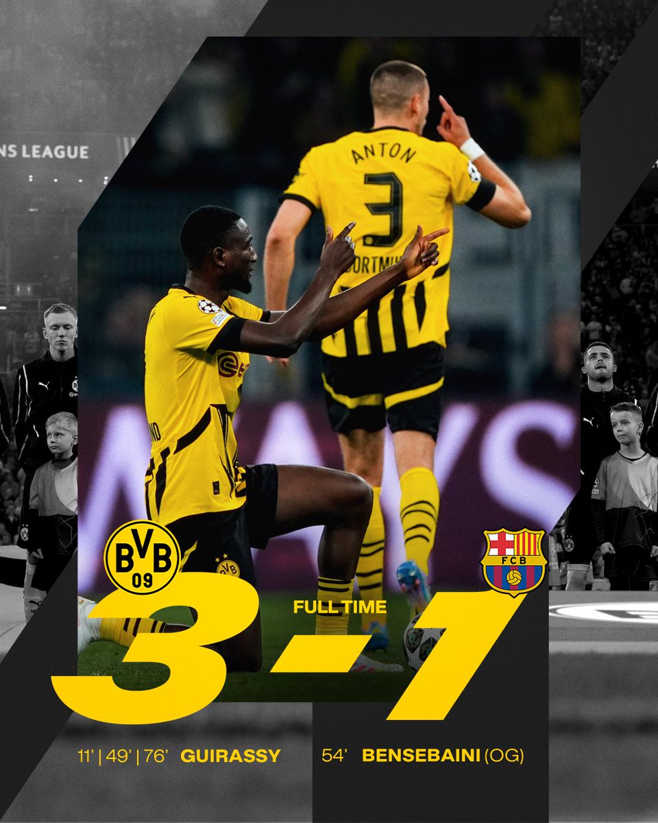 LafonateBVB's tweet photo. Unfassbar. Das tut weh. So richtig weh.

Wir waren so nah dran, das Wunder war greifbar. Gerade in der ersten Halbzeit – wir hätten Barcelona überrollen können. Zwei, vielleicht drei Tore mehr – es lag alles in unserer Hand. Und dann dieses bittere Eigentor... so ein Moment, der dir das Herz rausreißt. Ein Sieg, der sich wie eine Niederlage anfühlt, weil er nicht reicht. Weil wir heute alles gegeben haben. Weil wir es verdient gehabt hätten.

Barcelona war am Wanken, sie standen am Abgrund – und wir waren nur einen Schritt davon entfernt, sie runterzustoßen. Aber dieser eine Tick, dieser letzte Punch, der hat gefehlt. Und ja, vielleicht wären wir heute im Halbfinale, wenn wir im Hinspiel nicht diese verdammte 4er-Kette gespielt hätten.

Trotz allem: Ich bin stolz. Stolz auf dieses Team, auf jeden Einzelnen, auf diesen Kampf, diese Leidenschaft. Ihr habt uns träumen lassen.

Die Reise endet hier – und ja, höchstwahrscheinlich wird die Champions League nächste Saison ohne den BVB stattfinden. Aber heute… heute habt ihr gezeigt, dass ihr zu den Größten gehören könnt.

#BVB