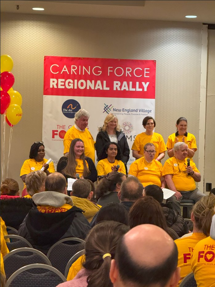 💛 The Caring Force showed up strong in Taunton last week!
With support from Senator Ed Markey (via video), Rep. Kathy LaNatra, and Senator Michael Brady, we rallied for fair wages, loan forgiveness, and vital funding for human services workers across MA.