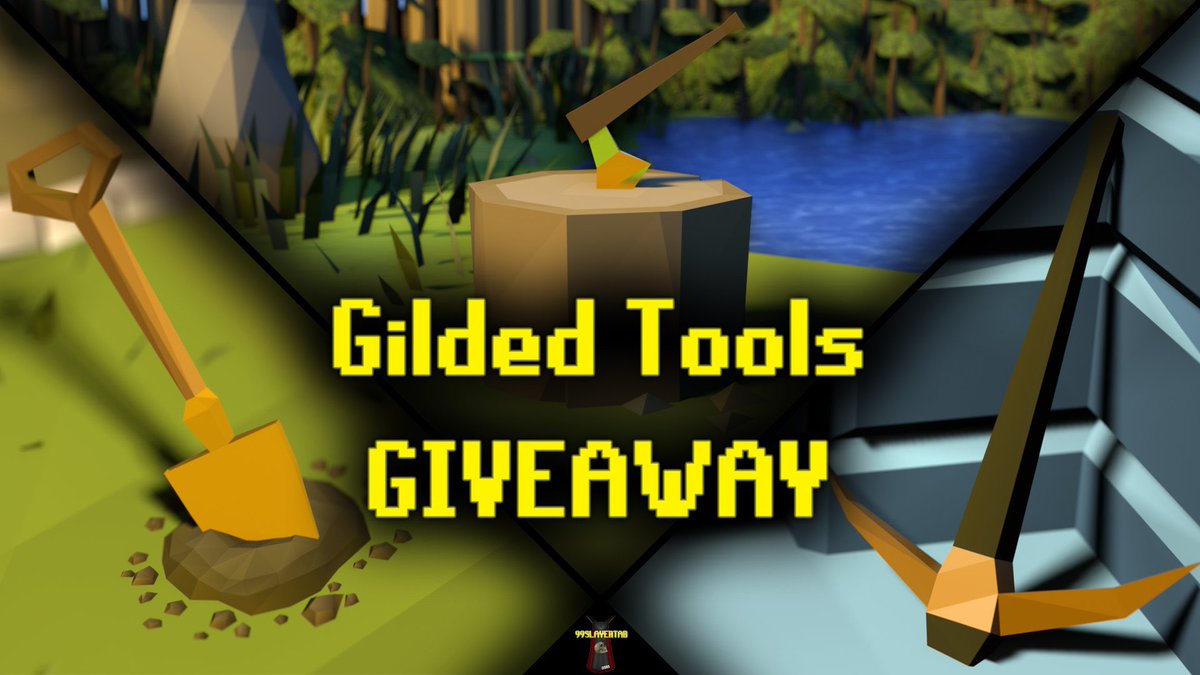 💰#Runescape #Giveaway💰 

Gilded Tools Giveaway! 
1️⃣ Winner! Good luck everyone!🤞

How to enter:👇

- Like this video 👉youtu.be/JeLadEPklAA?si… 👈 and leave a comment with your #OSRS username 👍

Graphic by <a href="/W83Official/">Official W83</a> 👏
