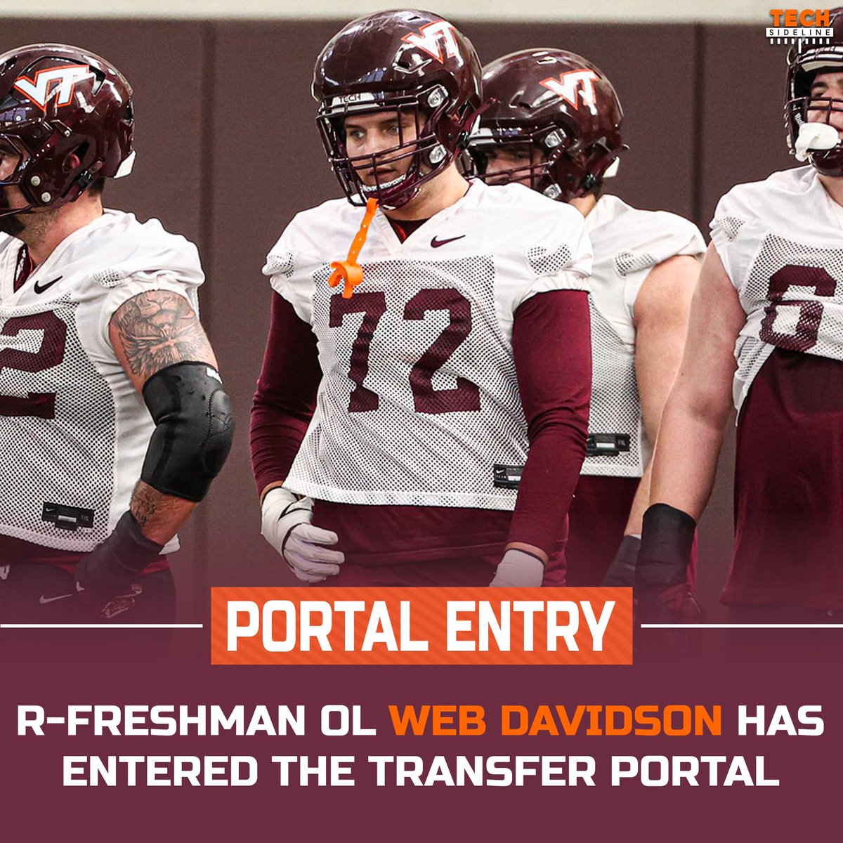BREAKING: Redshirt freshman offensive lineman Web Davidson has entered the transfer portal.

📸- Jon Fleming