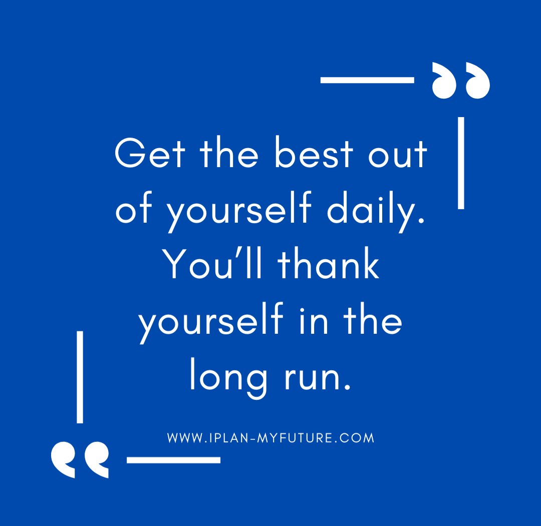 Push yourself daily—future you will be grateful.

#iplanmyfuture #hustle #bestquotesfromiplanmyfuture #successTRAIN #ThriveTogether #thursdaymotivation #thursdaythoughts #defstar5 #mpgvip #makeyourownlane #makeithappen
iPlan-myfuture.com