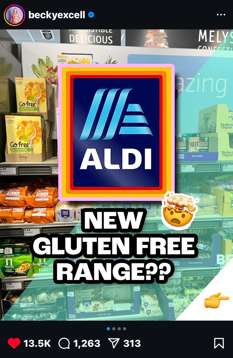 Was so excited to see <a href="/AldiUK/">Aldi Stores UK</a> doing #GlutenFree thanks to <a href="/beckyexcell/">Becky Excell 💙</a> for sharing but in the same moment my bubble was totally burst when I saw it doesn’t include 1 🏴󠁧󠁢󠁳󠁣󠁴󠁿 Scottish store?! 😭