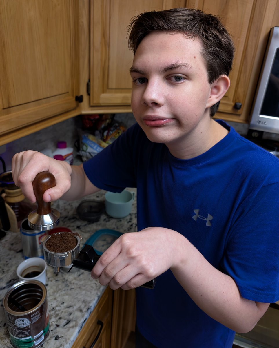 Fred, noble Secretary of the Department of Circus Peanuts, heroically pauses his critical government duties—namely, alphabetizing peanut-shaped marshmallow memos—to concoct an espresso so elite, it scoffs at your local barista and possibly speaks Italian. ☕️ #FredVibes #BeWeird