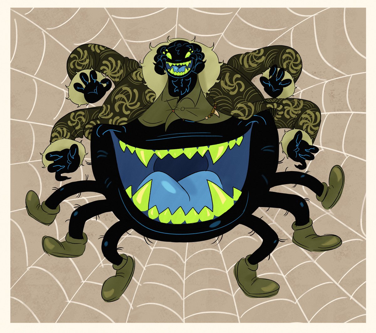 Mount_Beast's tweet image. RUBBERHOSE VETRICUS!
#Art #spider #illustration #artist #OC