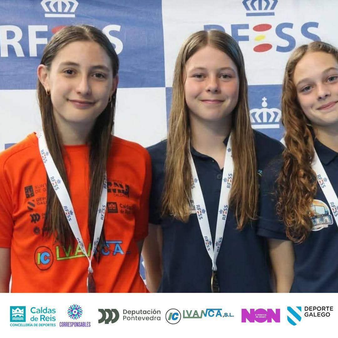 pp_caldasdereis's tweet photo. CAMPIÓAS DE ESPAÑA! 🏆🥇
Queremos felicitar ao Club Acuático UMIA por proclamarse campión de España na categoría infantil feminina no Campionato de España de Bétera! 💪👧💦

E por se fora pouco, tamén acadaron o terceiro posto na clasificación conxunta 🥉Parabéns, UMIA! 🎉🔥 https://t.co/16bpYDXKkE