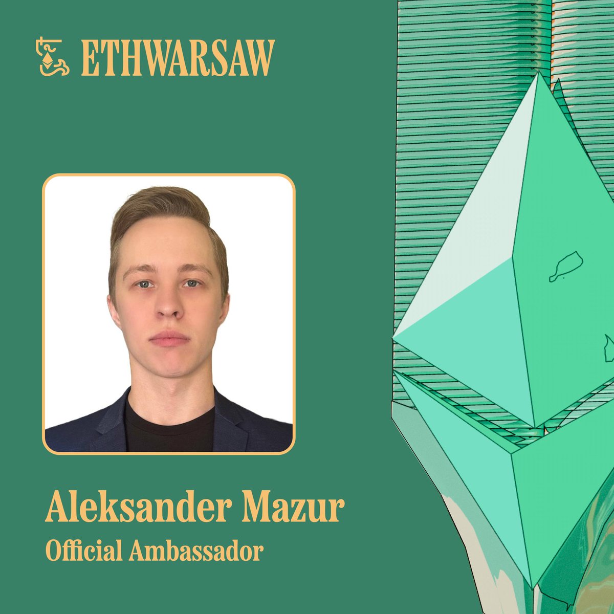 Aleksander Mazur (@aleksandermazur) on Twitter photo Honoured to become an ambassador for <a href="/ETHWarsaw/">ETHWarsaw π§ββοΈπ΅π±</a> π§π»ββοΈ
Excited to represent one of the most impactful Web3 events in Europe. It's a great initiative where builders, researchers, and founders unite to shape the future of blockchain, DeFi, and beyond.
Let's connect. Let's build. Honoured to become an ambassador for <a href="/ETHWarsaw/">ETHWarsaw π§ββοΈπ΅π±</a> π§π»ββοΈ
Excited to represent one of the most impactful Web3 events in Europe. It's a great initiative where builders, researchers, and founders unite to shape the future of blockchain, DeFi, and beyond.
Let's connect. Let's build.