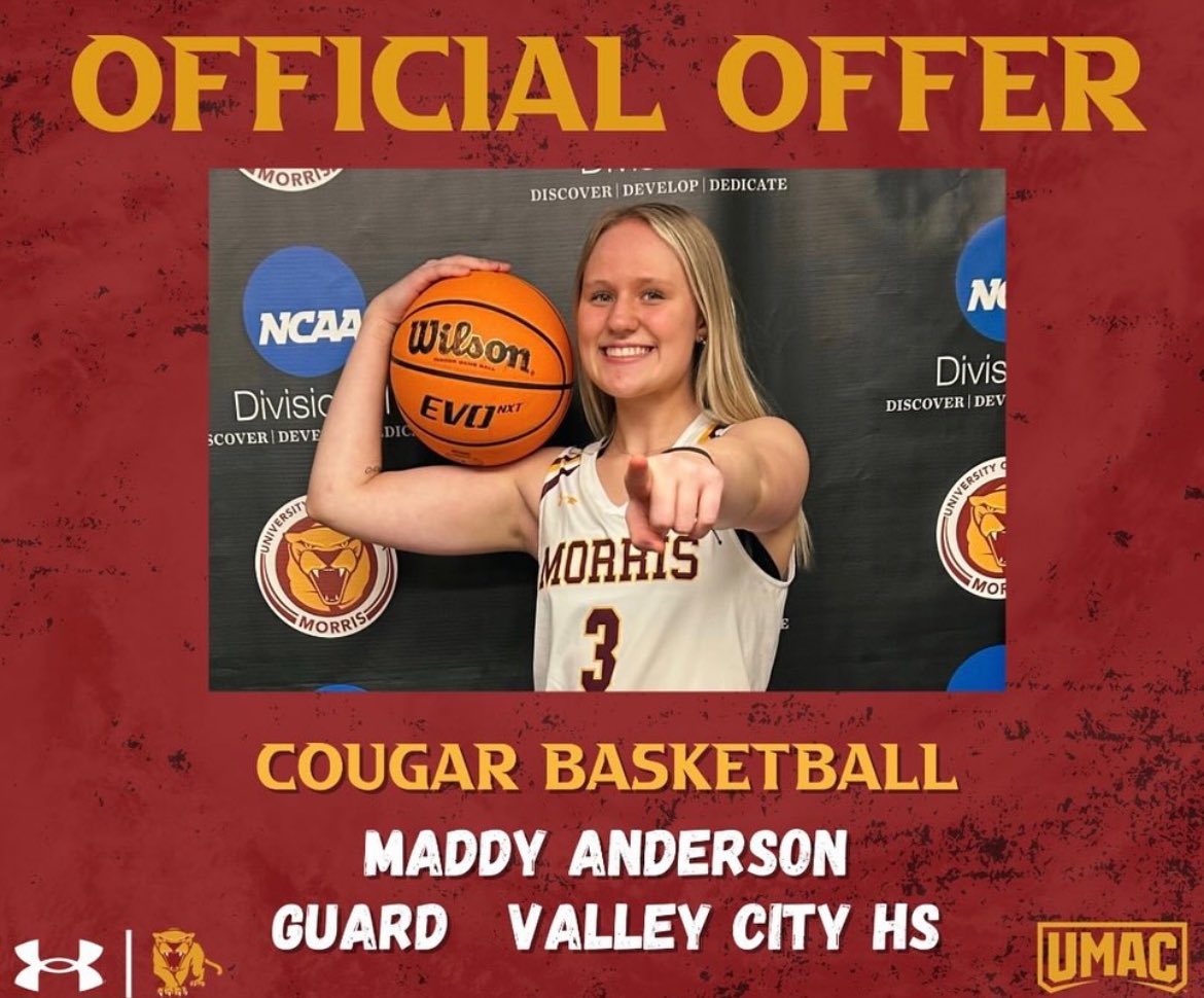 Sanford Sports Academy - Basketball Fargo (@sanfordhoopsfgo) on Twitter photo Congratulations 🎉 to <a href="/maddyander14/">maddy anderson</a> on her offer from <a href="/CougsWBB/">Minnesota Morris WBB</a>‼️
The sharp shooter 🎯 from Valley City can shoot with the best of em!
#SanfordSports | #TogetherAsOne Congratulations 🎉 to <a href="/maddyander14/">maddy anderson</a> on her offer from <a href="/CougsWBB/">Minnesota Morris WBB</a>‼️
The sharp shooter 🎯 from Valley City can shoot with the best of em!
#SanfordSports | #TogetherAsOne