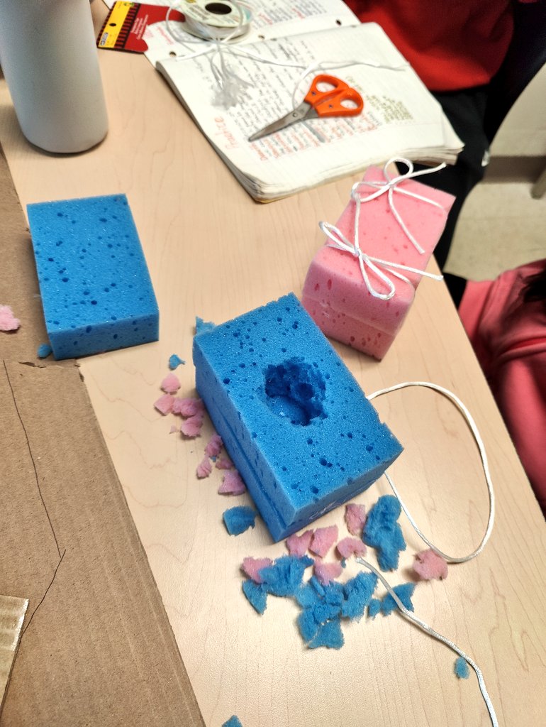 MrMacSCPS's tweet image. We&apos;re combining Math and Science in our egg drop challenge. 

We have to build the smallest/lightest container to safely contain an egg as it falls from the school&apos;s roof.

Bonus points go to the teams with containers that take the longest time to fall!