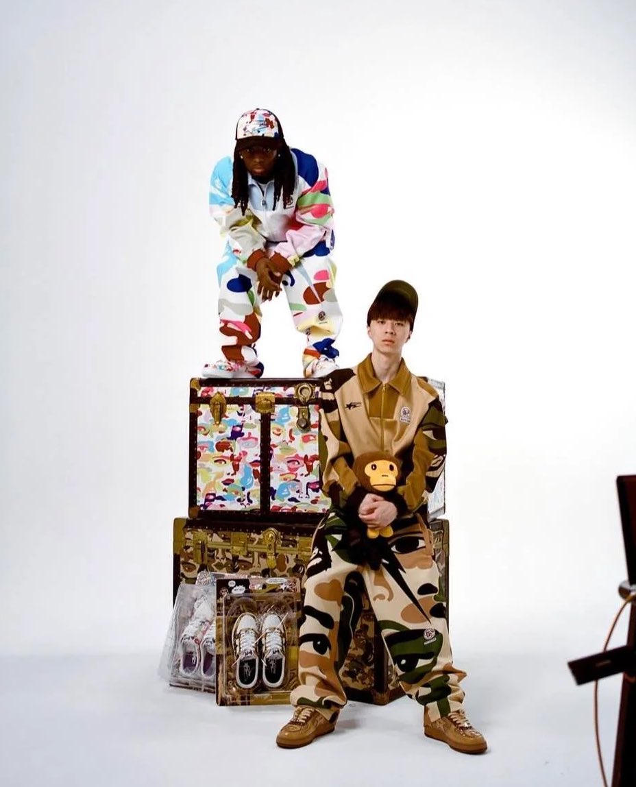 scubaryan_'s tweet image. Kai Cenat and Ray went from taking pictures in front of the BAPE store to collaborating with them in just 2 years ❤️