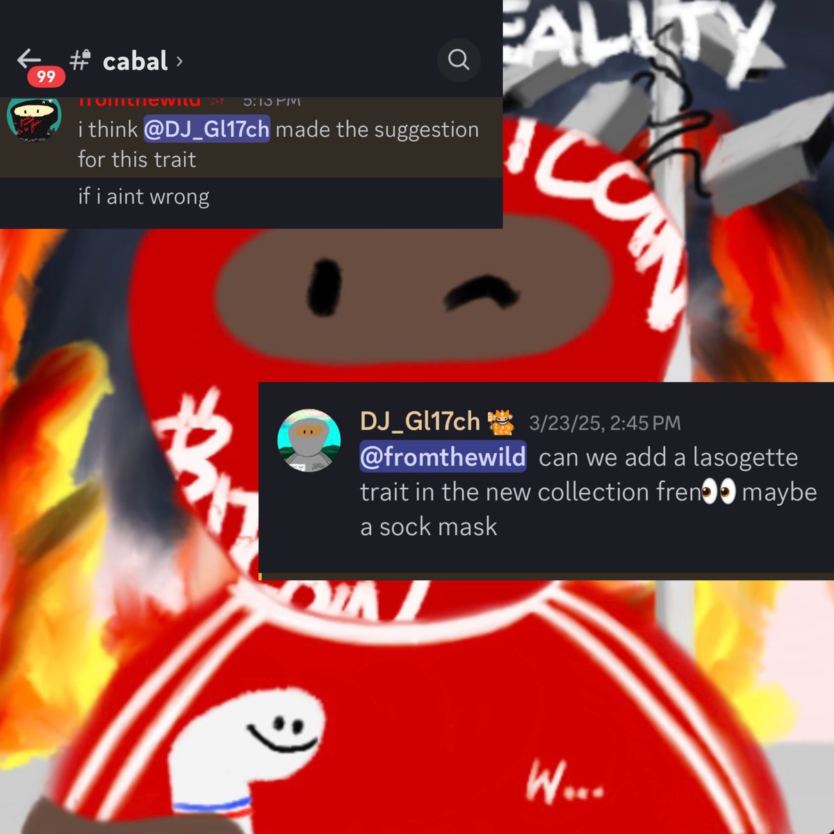 DJ_Gl17ch's tweet photo. Bj familia 🧦#FTW #Sogs
FTW added an @lasogette trait in their new mint!!!!!!!!!! Hyped af!
Frens in high places
#Sockson #lasogette #weirdos #karmicgrid
@F___T___W @lasogette https://t.co/CZKK6vGwBT