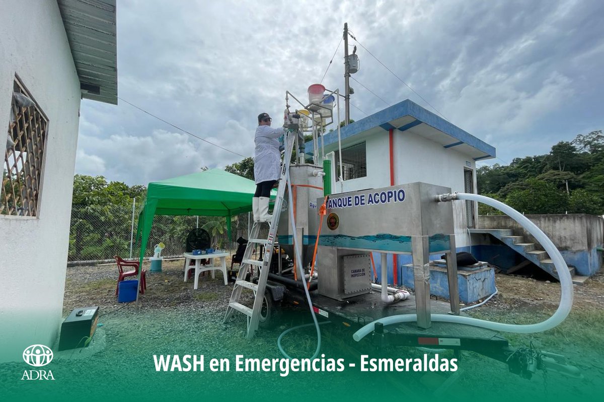 🚨 #Emergencia en #Esmeraldas

Tras el #DerrameDePetróleo, activamos nuestro equipo #WASH y planta potabilizadora móvil en Atacames para producir 500,000 litros de agua potable al día, beneficiando a más de 33,000 personas.

Además, entregamos tanques, jerrycans y realizamos