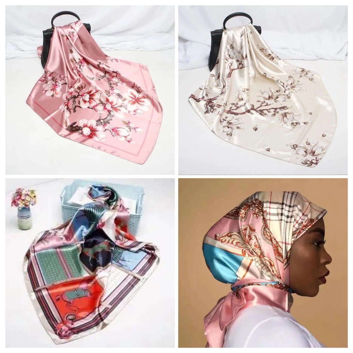 HassyCollectns's tweet image. Our vintage collections provides a wide range of digital printed satin square scarf.
Available in 13 prints
Price:6,500 naira
Size:90 x 90cm
Location:Abuja
Send a dm or click link in bio to place orde