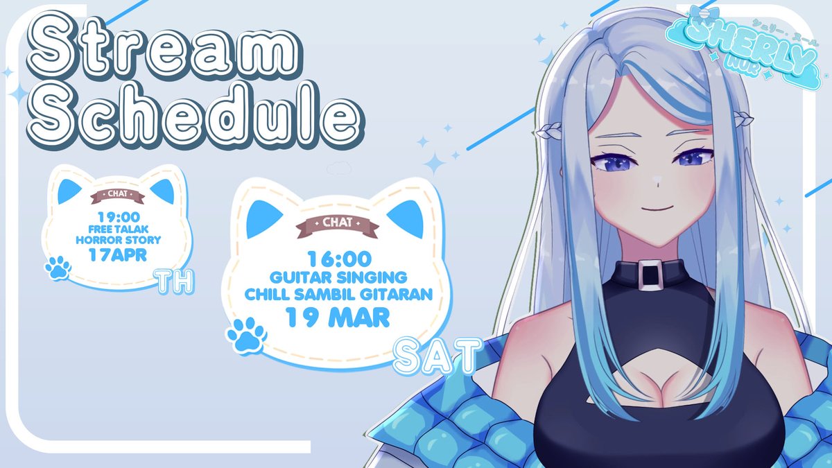 nursherlys's tweet photo. Pagii pagii, tetap semangatt, ini schedule stream Sherly buat minggu inii~ (ෆ˙ᵕ˙ෆ)♡
♡ Live : #sherlynur
♡ Fanart : #sherlyslays
♡ Meme : #laughly
♡ Clip : #sherscene
♡ Family Name : BARLY (Barudak Sherly) https://t.co/09GrI7Crlr