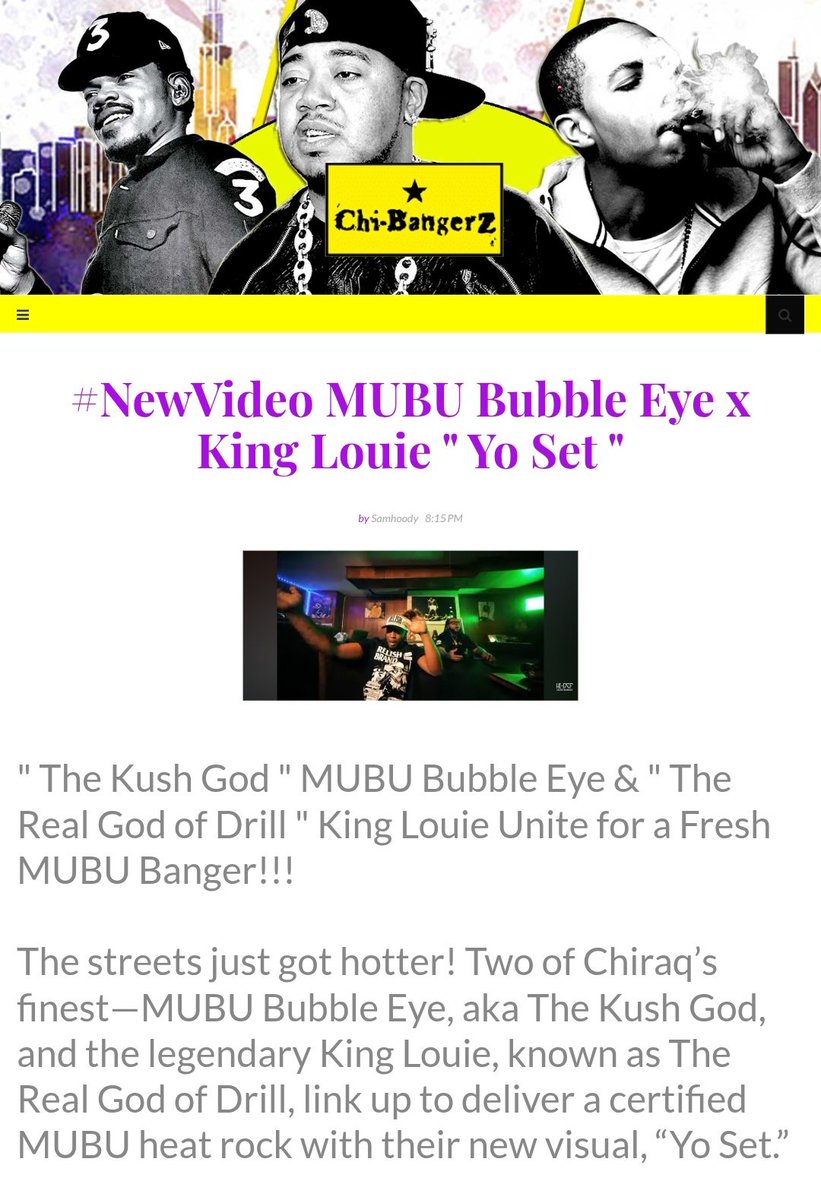 Fresh on #Chibangerz MUBU <a href="/_bubbleeye/">BUBBLE EYE</a> x <a href="/KingL/">King Louie</a>  " Yo Set " (Official Video) chibangerz.blogspot.com/2025/04/newvid…