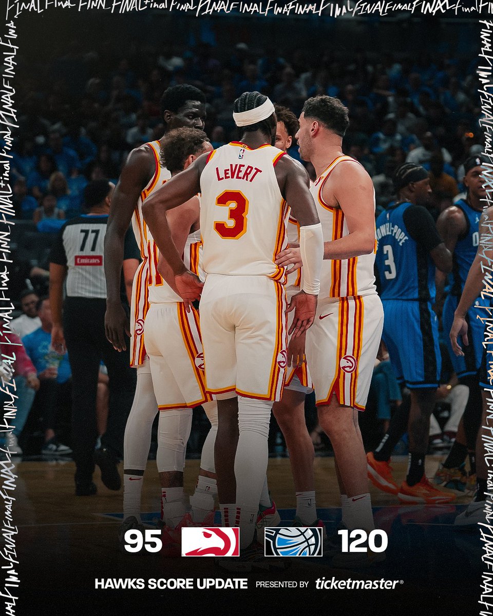 ATLHawks's tweet photo. Final in Orlando. Gotta bounce back Friday. https://t.co/0QpiAFUtao