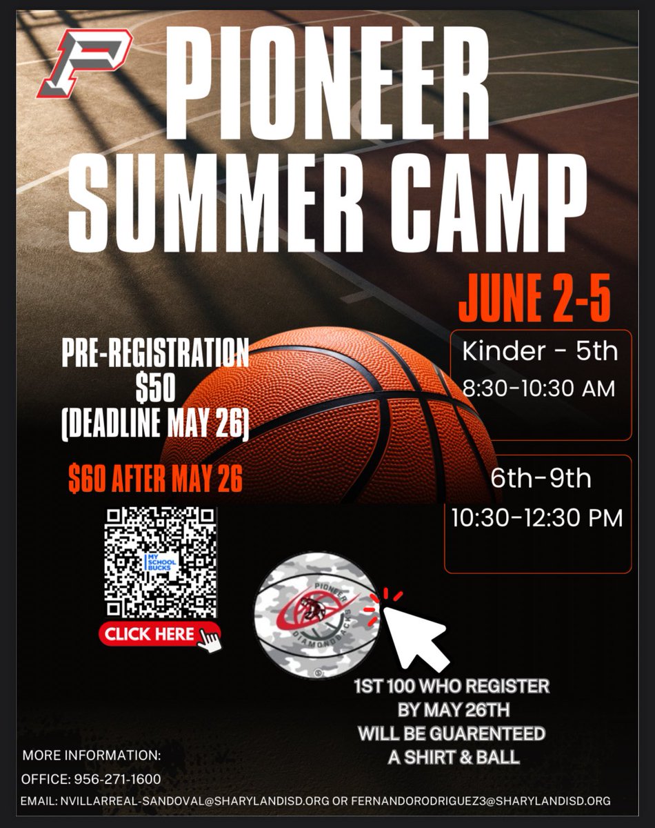DBack_GHoops's tweet image. PHS Basketball Camp is open for registration. Feel free to contact Coach Sandoval and Coach Rodriguez for information. Registration link myschoolbucks.com/ver2/prdembd?r… @sphsdbacknation @SISDmedia @sharylandath