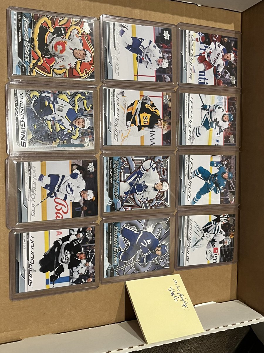 michaelpelotte's tweet photo. @CardboardEchoes @sports_sell @sportscards @HobbyConnector @TheHobby247 @ConnectingHobby  @timscards1 @Sportscardsbuy1 41x You g Guns - 2024-25 UD series 2 - 170 shipped https://t.co/KRg6skkBTx