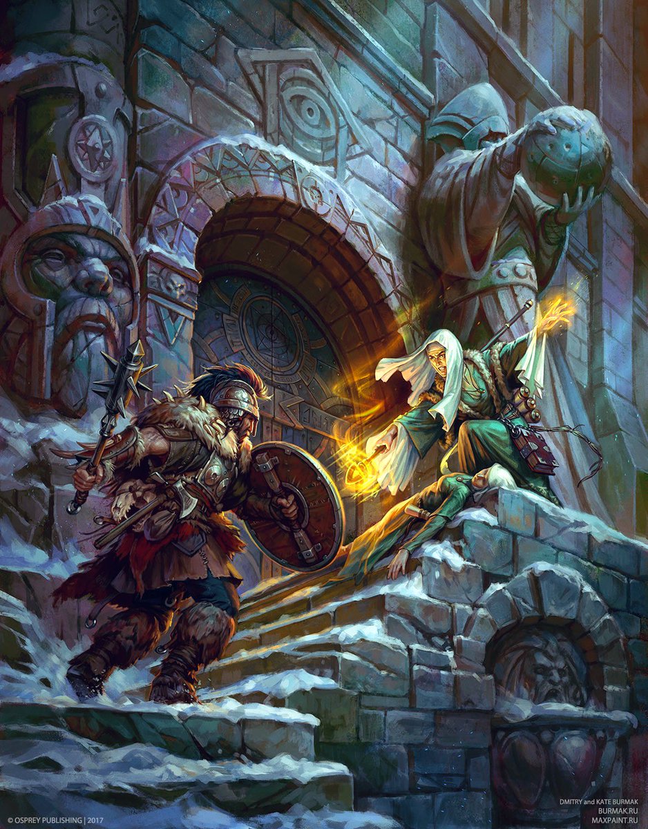 Spiked flail versus spell...?
Art: Dmitry Burmak
#ttrpg #osr #dnd #adnd #fantasyart #sesamar