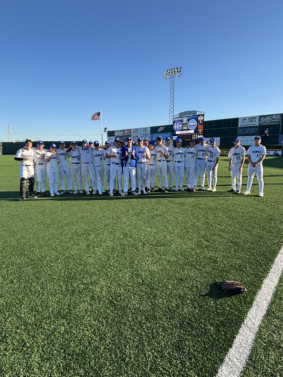 Varsity wins 8-1. Jackson Marks shoved on the mound with a 13 strikeout complete game. 

JV also wins 12-5

Great job Hawks. Back at it again tomorrow in Farmington.