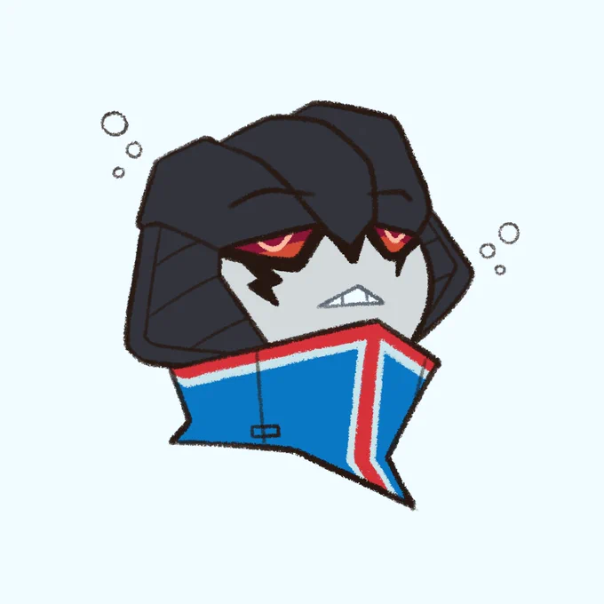 poor guy does Not want to clock in to work today[ #art #transformers #maccadam #thundercracker ] 