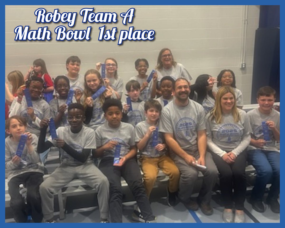 Congratulations to both of our Robey Math Bowl teams. They worked hard solving those higher level math problems tonight at our competition. #wearewayne <a href="/RobeyRockets/">Robey Elementary</a>