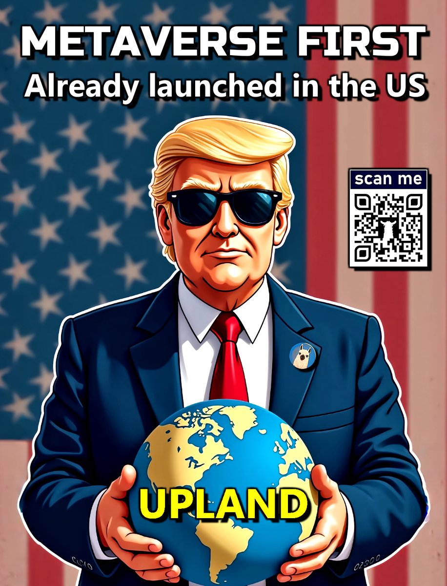 🇺🇸 Become a digital real estate tycoon in the US-born #propertytrading #metaverse, #Upland and maybe even follow in #Trump's footsteps (sort of😉).
Use the referral-link r.upland.me/s9vz!
<a href="/UplandMe/">Upland</a> #USA #CryptoNews #AmericaFirst #FoxNews #CNN #TruthSocial